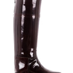 Ann Demeulemeester Damen Lackleders Stiefel bordeaux