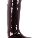 Ann Demeulemeester Damen Lackleders Stiefel bordeaux