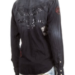 Robin`s Jean Herren Hemd Patches dunkelblau