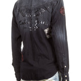 Robin`s Jean Herren Hemd Patches dunkelblau