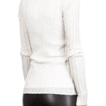 Helmut Lang Damen Pullover Ripp V-Neck off white