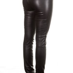 Helmut Lang Damen Leder Leggings schwarz