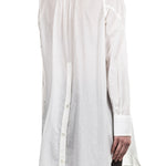 Ann Demeulemeester Damen Bluse Oversized weiß