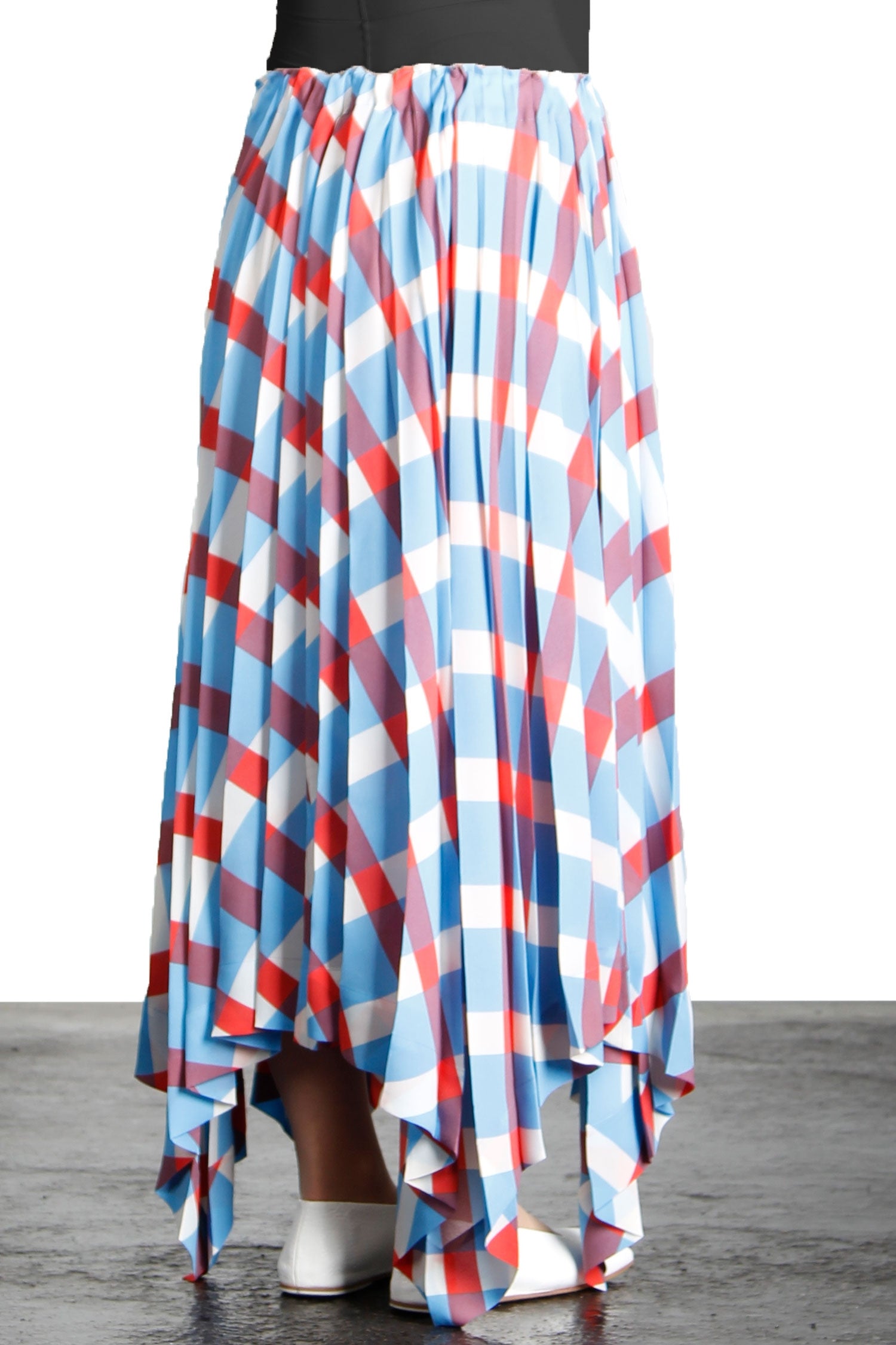 Issey Miyake Plissé Rock Karo Print multicolor