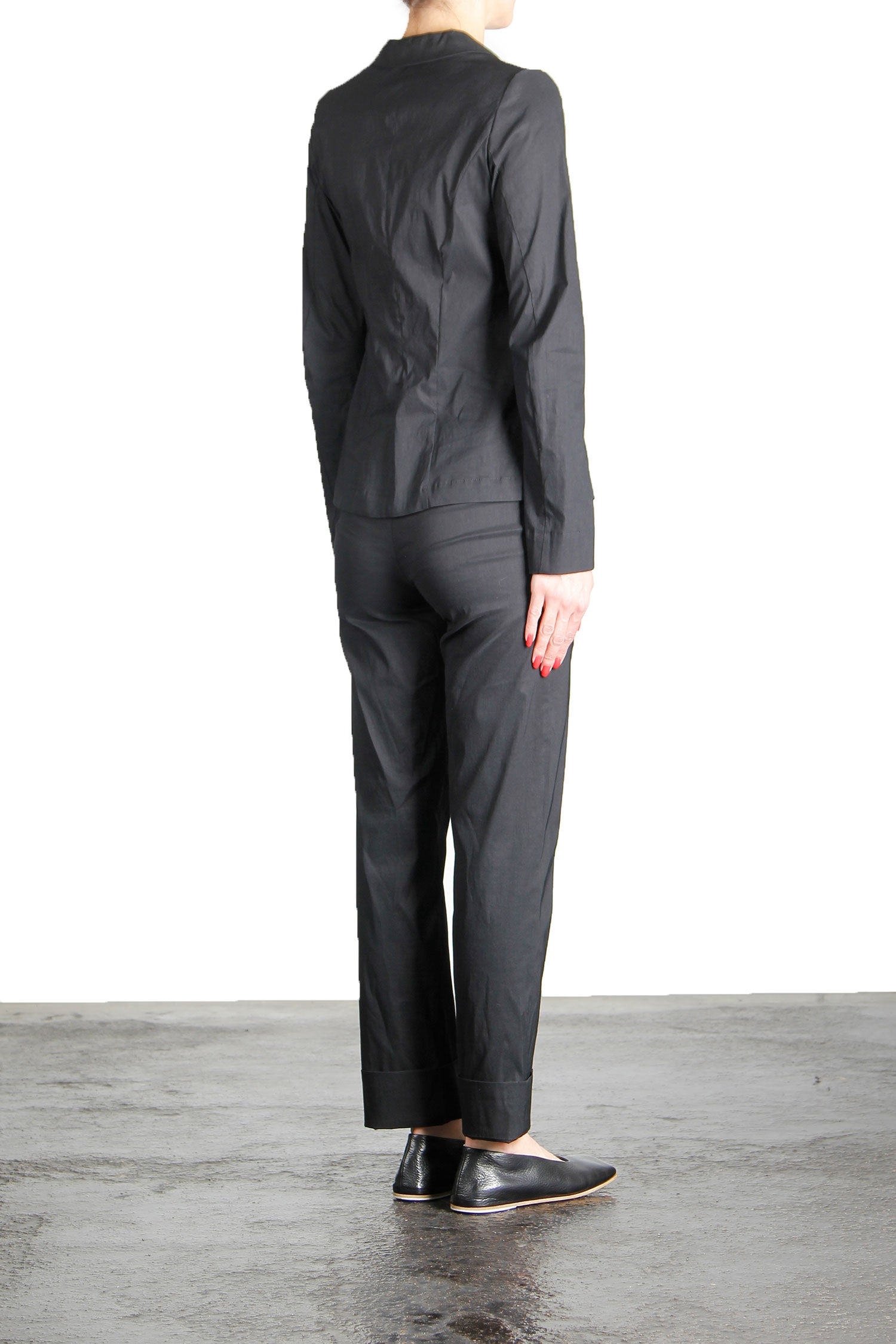 Yukai Damen Blazer Mit Reißverschluss schwarz