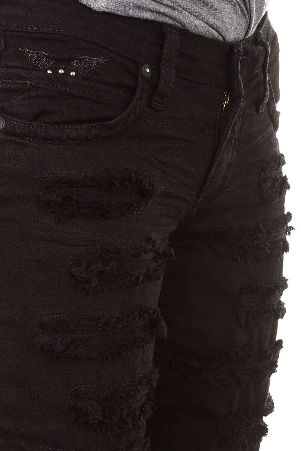Robin`s Jean Damen Jeans DISTRESS schwarz