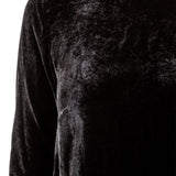 Masnada Damen Samtkleid oversized schwarz