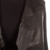 Claudio Cutuli Damen Lederweste Avantgarde schwarz