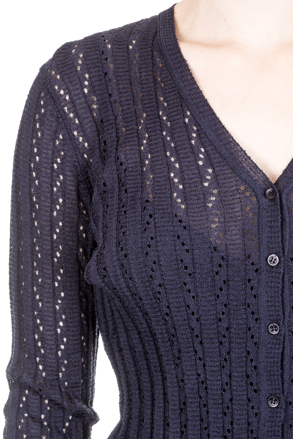 M Missoni Damen Strick Jacke navy