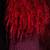 Claudio Cutuli Weste AVERY mit Lammfell Kragen rot 