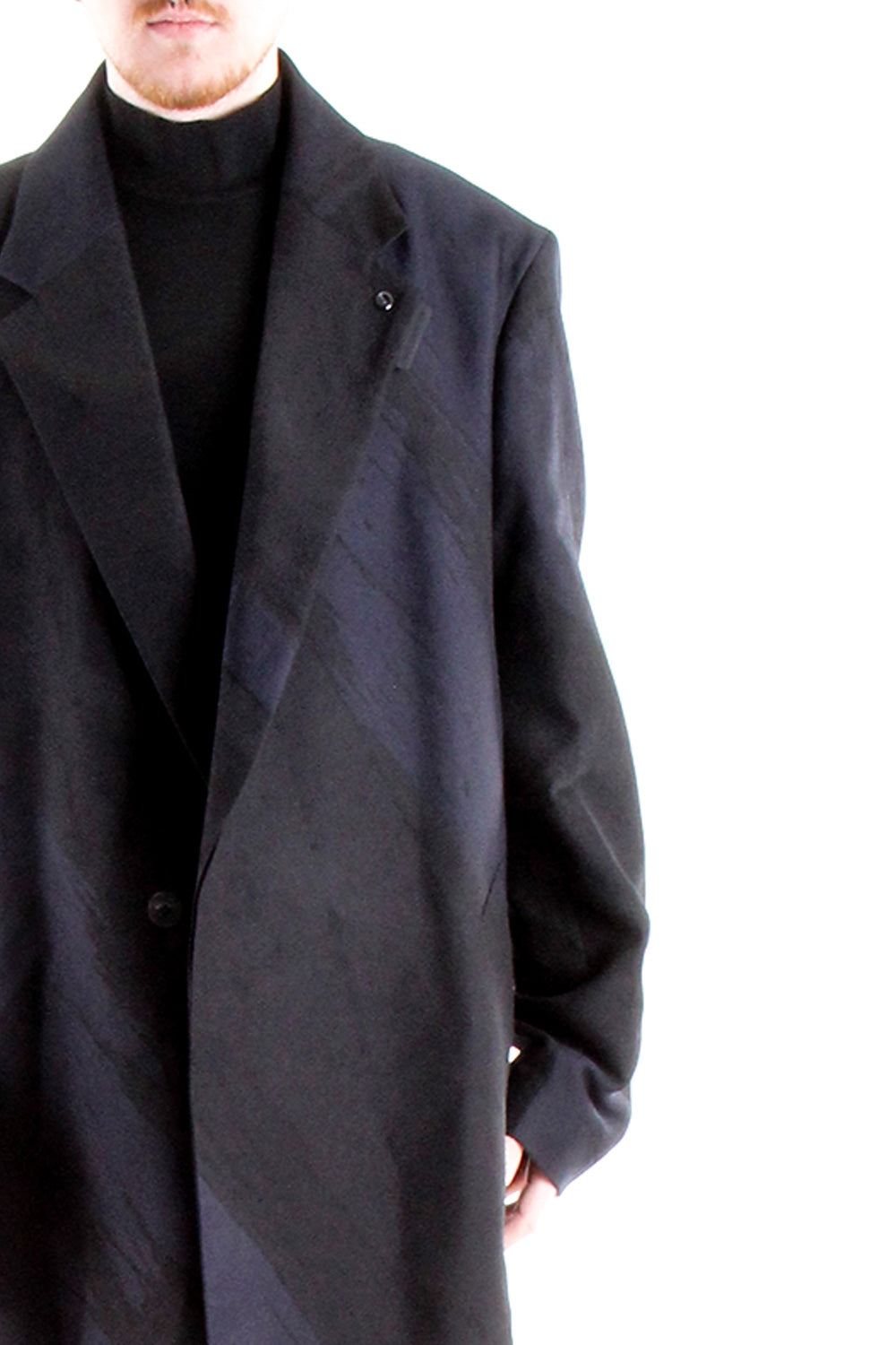 ISSEY MIYAKE Herren Mantel bicolor schwarz