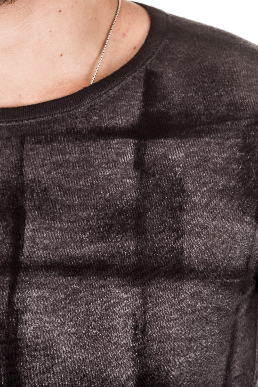 Masnada Herren Kaschmir Pullover grid anthrazit