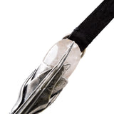 GOTI Lederarmband mit Silberknospe BR1140 silber schwarz