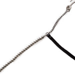 GOTI Silber Armband BR1116 mit Leder schwarz silber