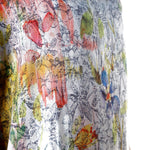 Avant Toi Damen T-Shirt Seide Floral gelb