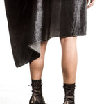 Masnada Damen Samtkleid oversized schwarz