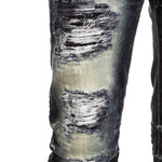 Robin`s Jean Herren Jeans MARLON SKINNY mit Nieten blau 