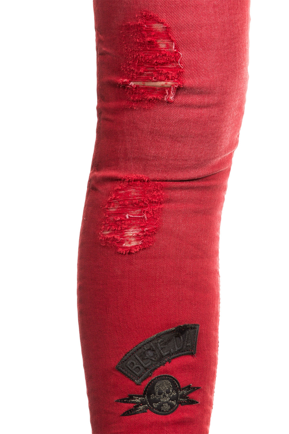 Robin`s Jean Damen Jeans SKINNY PATCHES rot