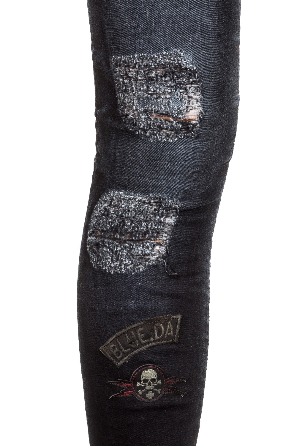 Robin`s Jean Damen Jeans SKINNY PATCHES dunkelblau