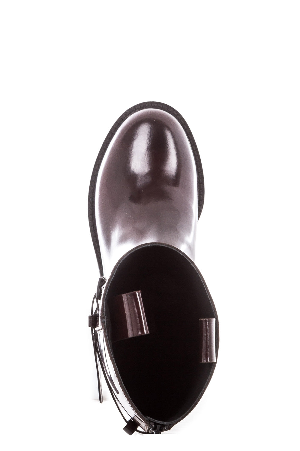 Ann Demeulemeester Damen Lackleders Stiefel bordeaux