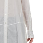 Ann Demeulemeester Damen Bluse Oversized weiß