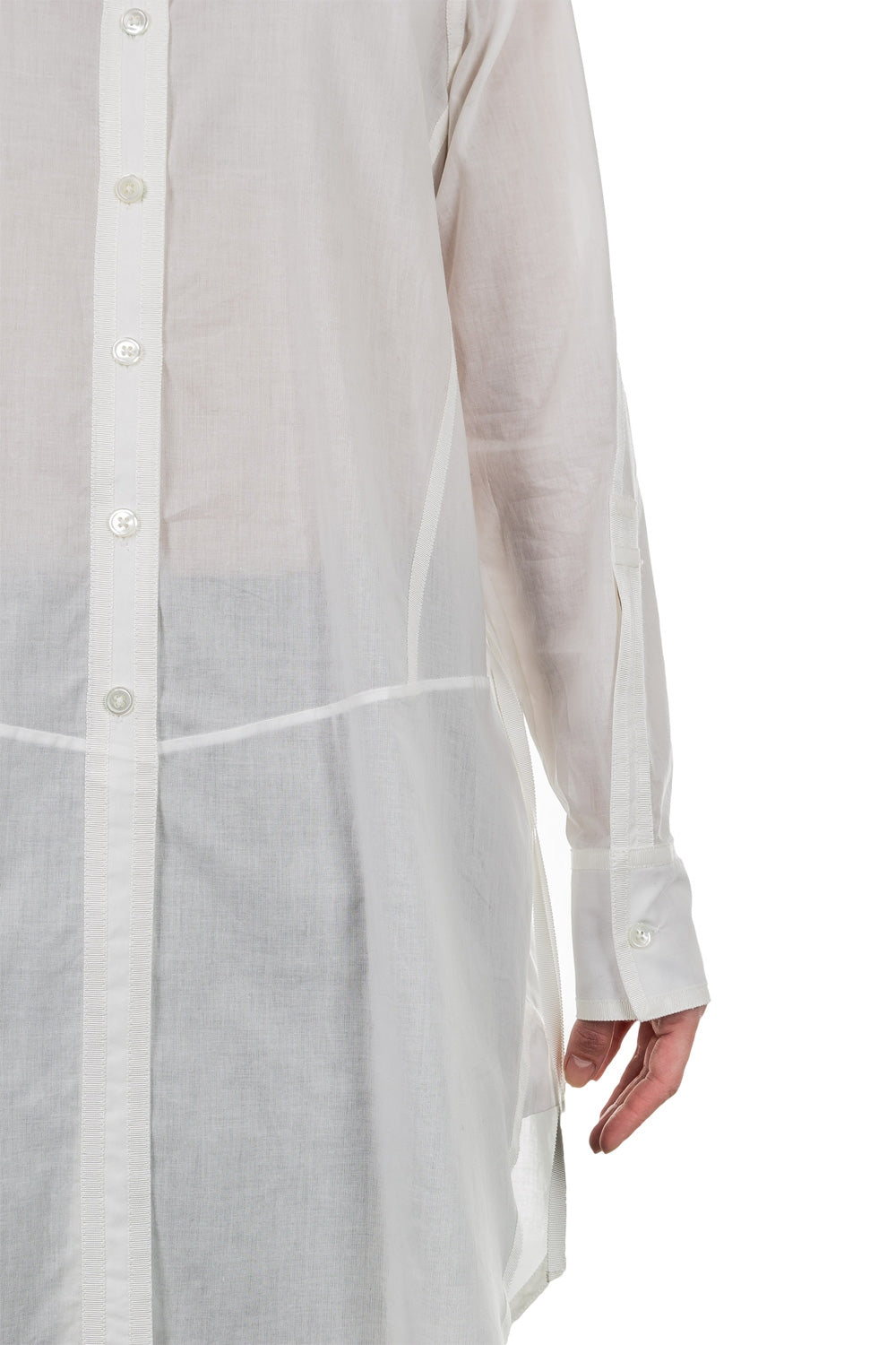 Ann Demeulemeester Damen Bluse Oversized weiß