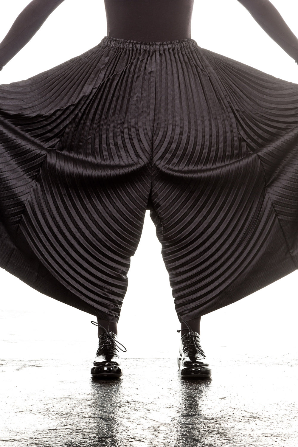 ISSEY MIYAKE Plissee Hoserock schwarz