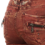 Robin`s Jean Damen Jeans MOTORCYCLE orange