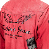 Robin`s Jean Herren Hemd Patches rot