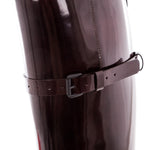 Ann Demeulemeester Damen Lackleders Stiefel bordeaux