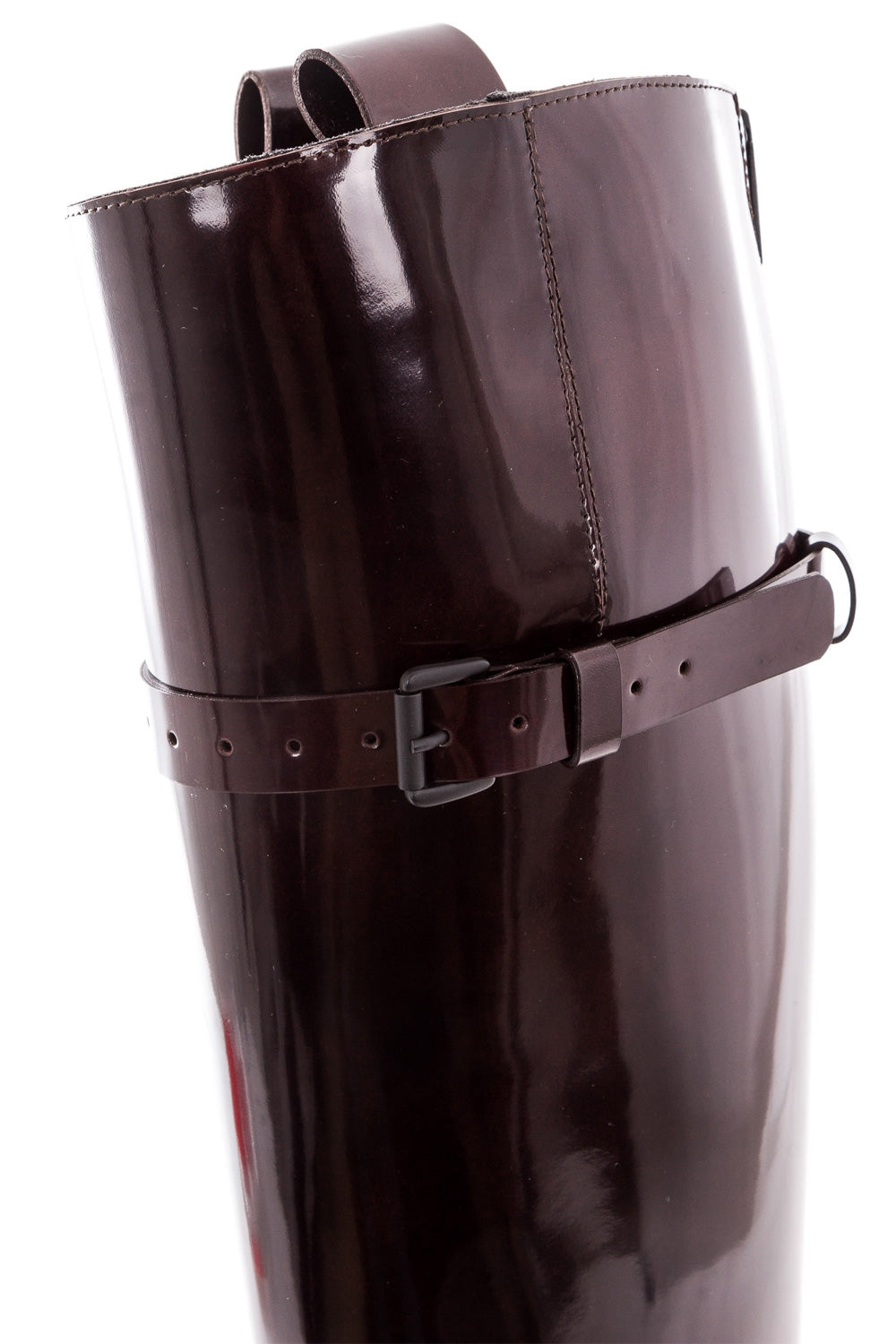 Ann Demeulemeester Damen Lackleders Stiefel bordeaux