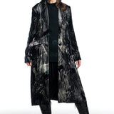 AVANT TOI ladies velvet coat black with graffiti print