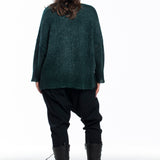 Avant Toi ladies sweater cashmere silk dark green