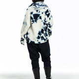 Suzusan Damen Kaschmir Pullover Oversized Madra Shibori weiß schwarz