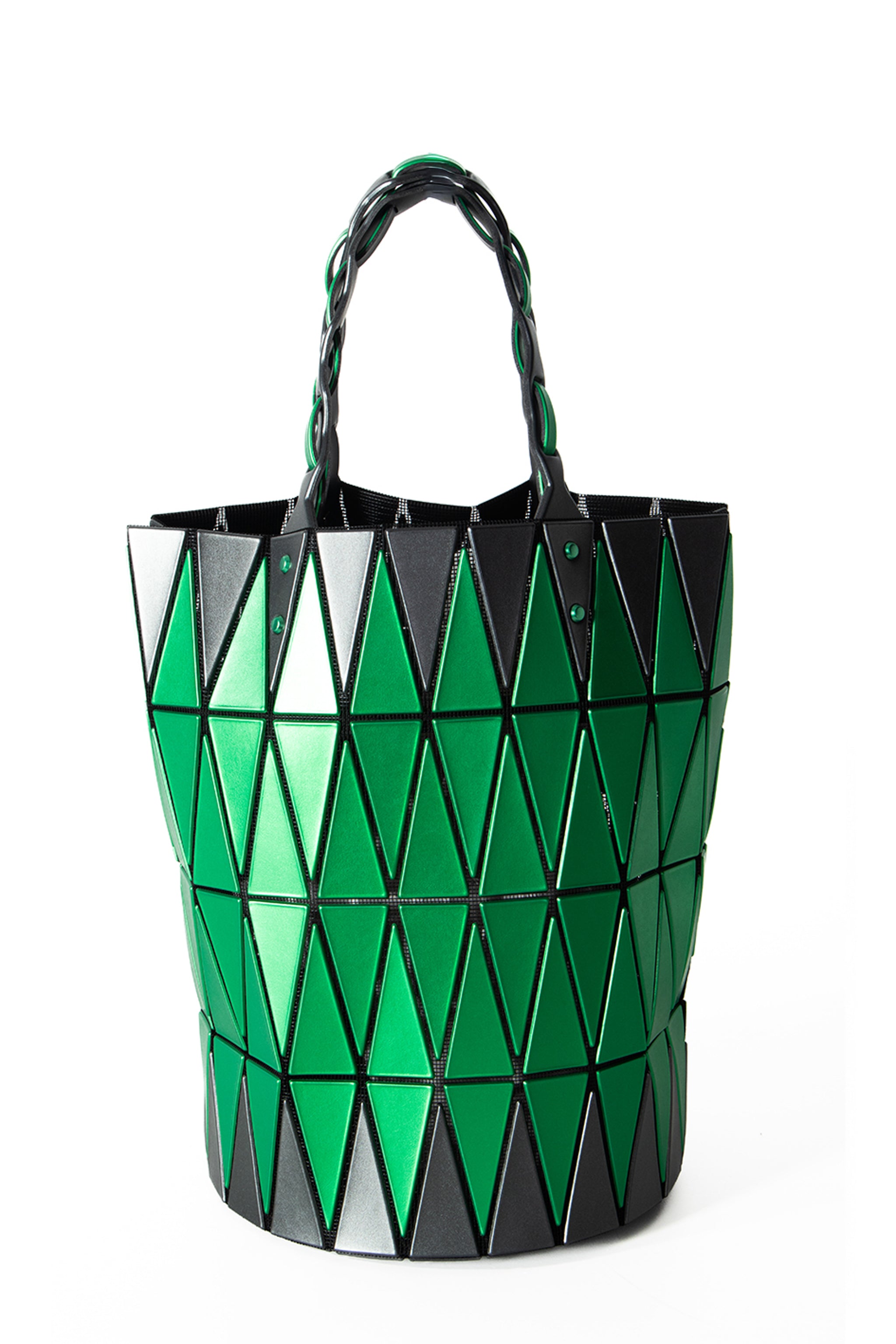 BAO BAO ISSEY MIYAKE Handtasche BASKET grün Frontansicht