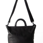 Yohji Yamamoto Damen Leder Shopper schwarz