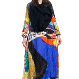 Daniela Gregis Damen Maxi Kleid mit Print