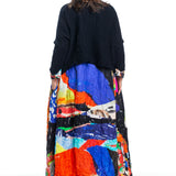 Daniela Gregis Damen Maxi Kleid mit Print