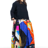 Daniela Gregis Damen Maxi Kleid mit Print