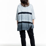 Gilda Midani Damen Samtkleid Cocoon schwarz weiss