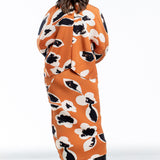 Issey Miyake pleated avant-garde women's jacket VIGOR PLEATS orange multicolor