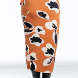 Issey Miyake women's wrap skirt VIGOR PLEATS orange multicolor