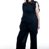 Issey Miyake Damen Plissee-Hose in Schwarz