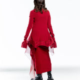 Marc Le Bihan ladies avant-garde jacket red