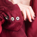 Marc Le Bihan Damen Avantgarde Jacke im Layering-Look rot