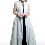 Marc Le Bihan ladies avant-garde maxi vest white