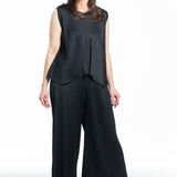 Pleats Please Issey Miyake Plissee Top schwarz