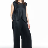 Pleats Please Issey Miyake Plissee Top schwarz