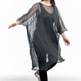 Rundholz Damen Strechkleid One Size schwarz