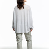 Rundholz Damen Shirt Oversized Weiß